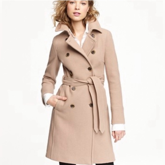 J Crew Nello Gori Wool Stadium Coat Tan Double-Breasted - Picture 1 of 10